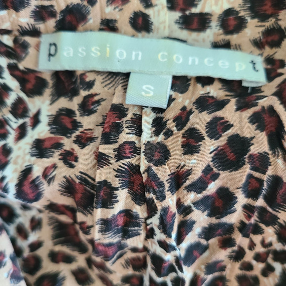 Passion Concept Beaded Lace Women's Top Cardigan SZ Small Brown Festival Boho - Picture 11 of 13